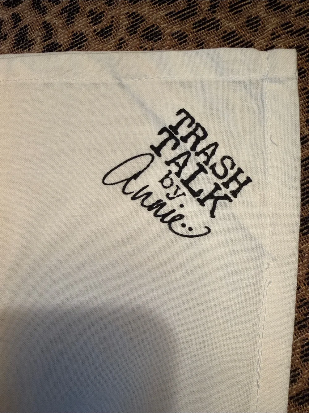 Humorous Missing Person Wine Bottle Tea Towel - Black and White. 28x28.BRAND NEW - Picture 2 of 5